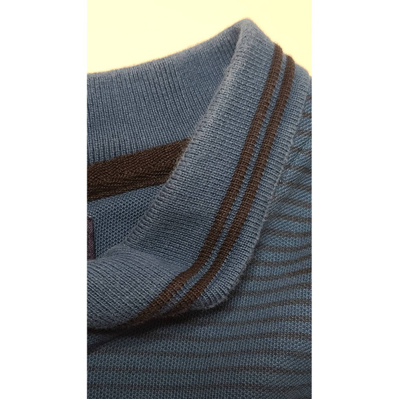Fratini men's blue stripped polo size large - Picture 6 of 7
